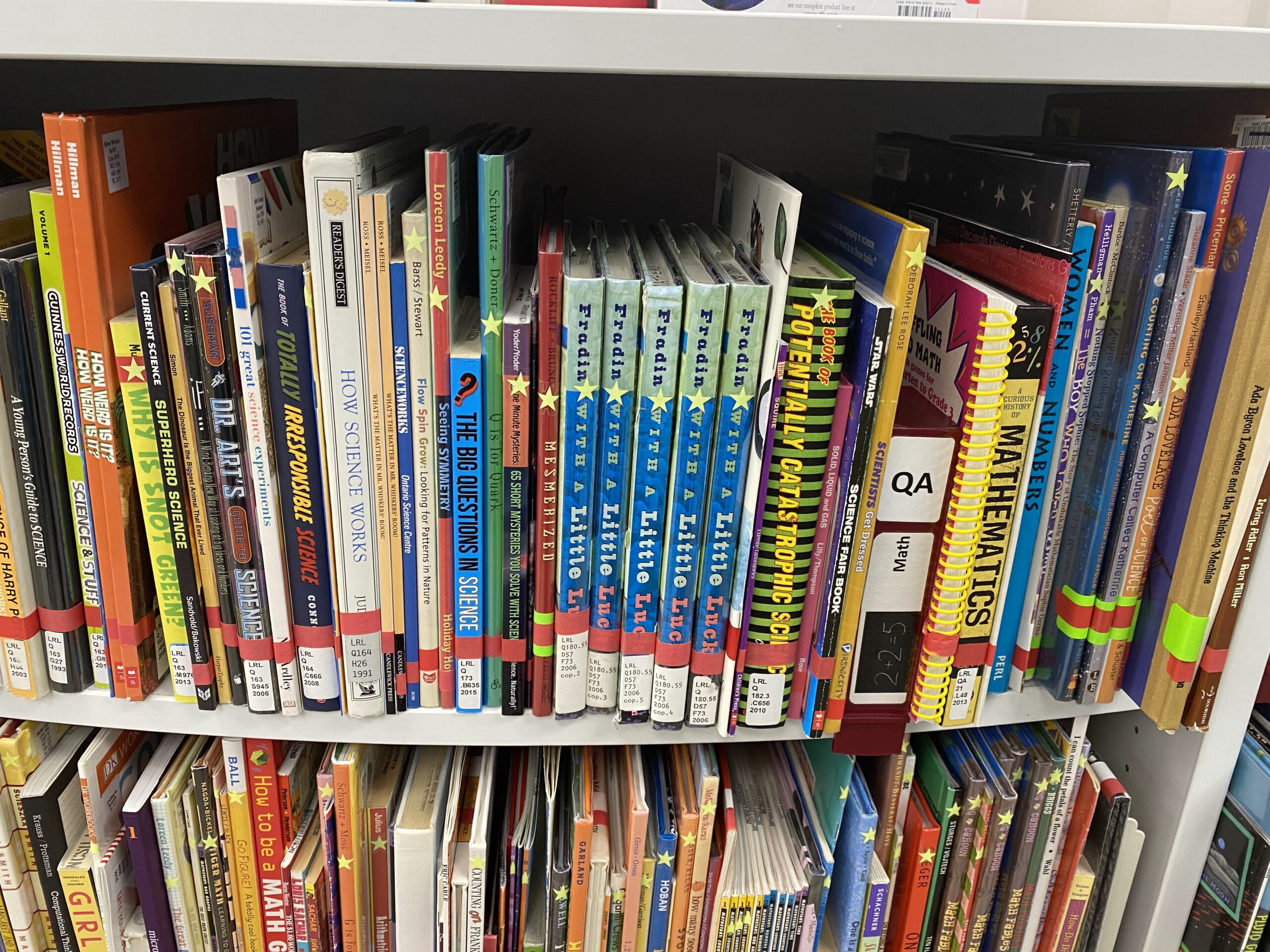 Books on a shelf