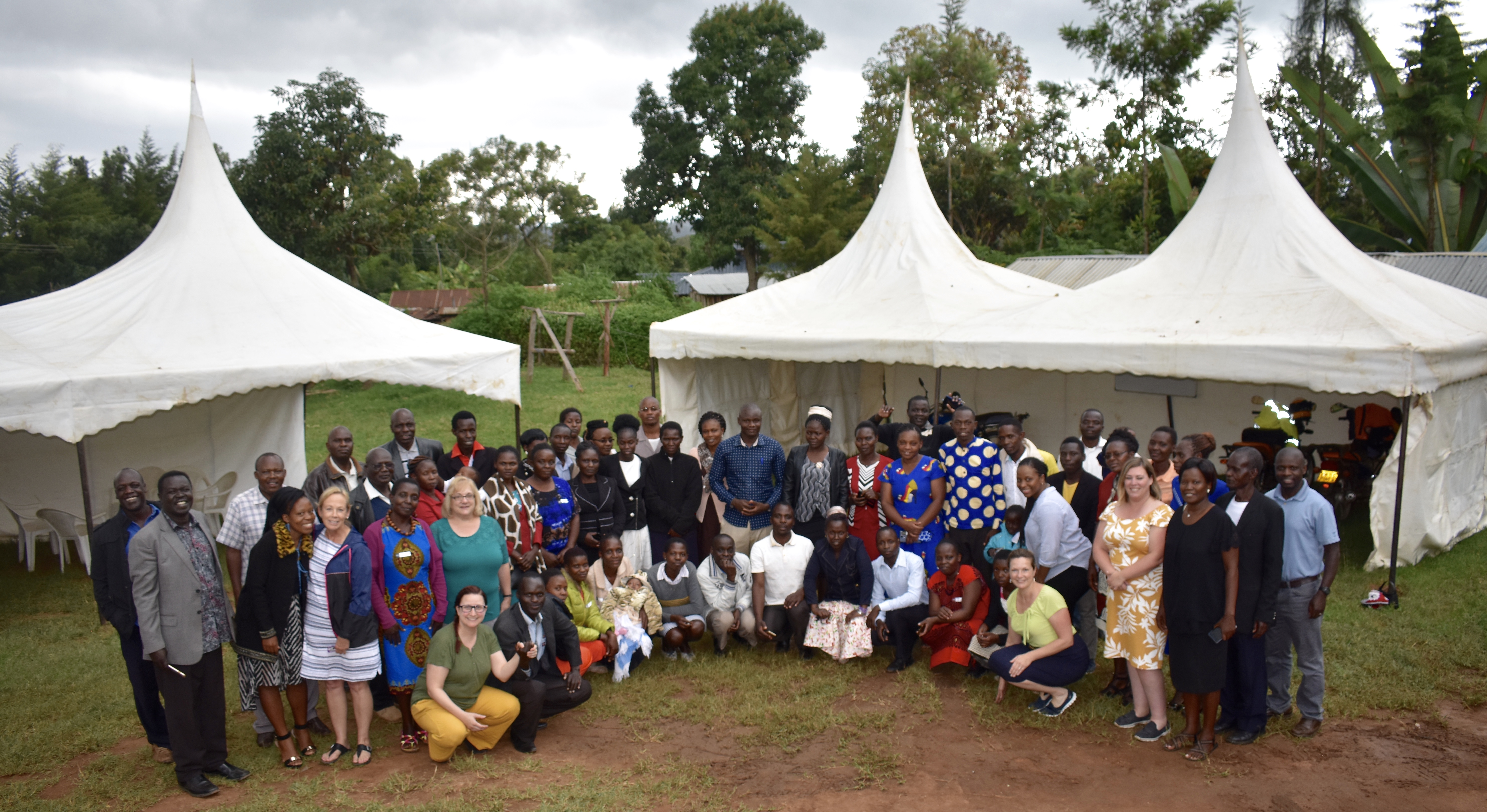 Michelle Falter, Ph.D., joins teachers in Kenya following a professional development workshop.