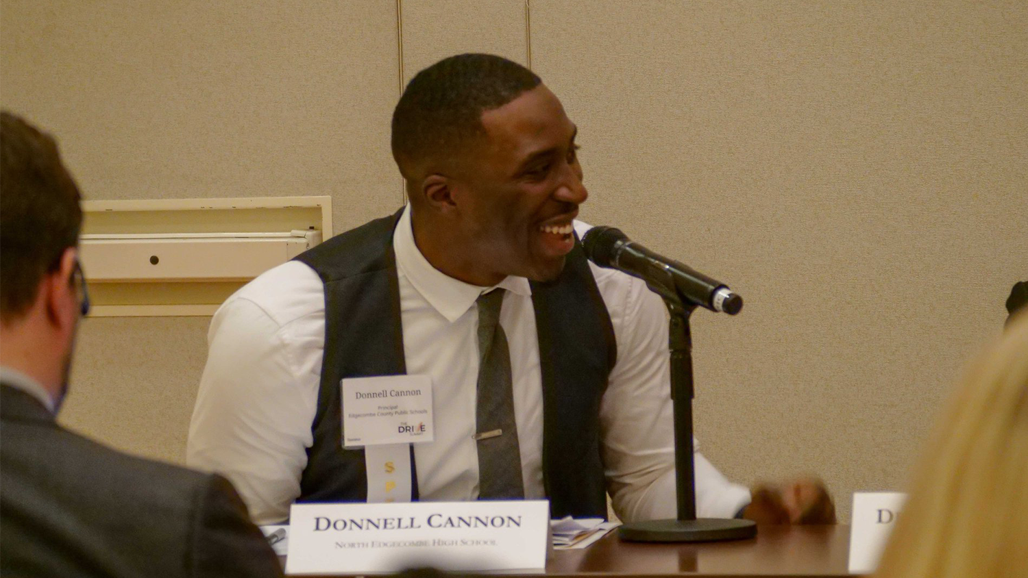 NELA alum Donnell Cannon spoke at the DRIVE Summit at NC State University