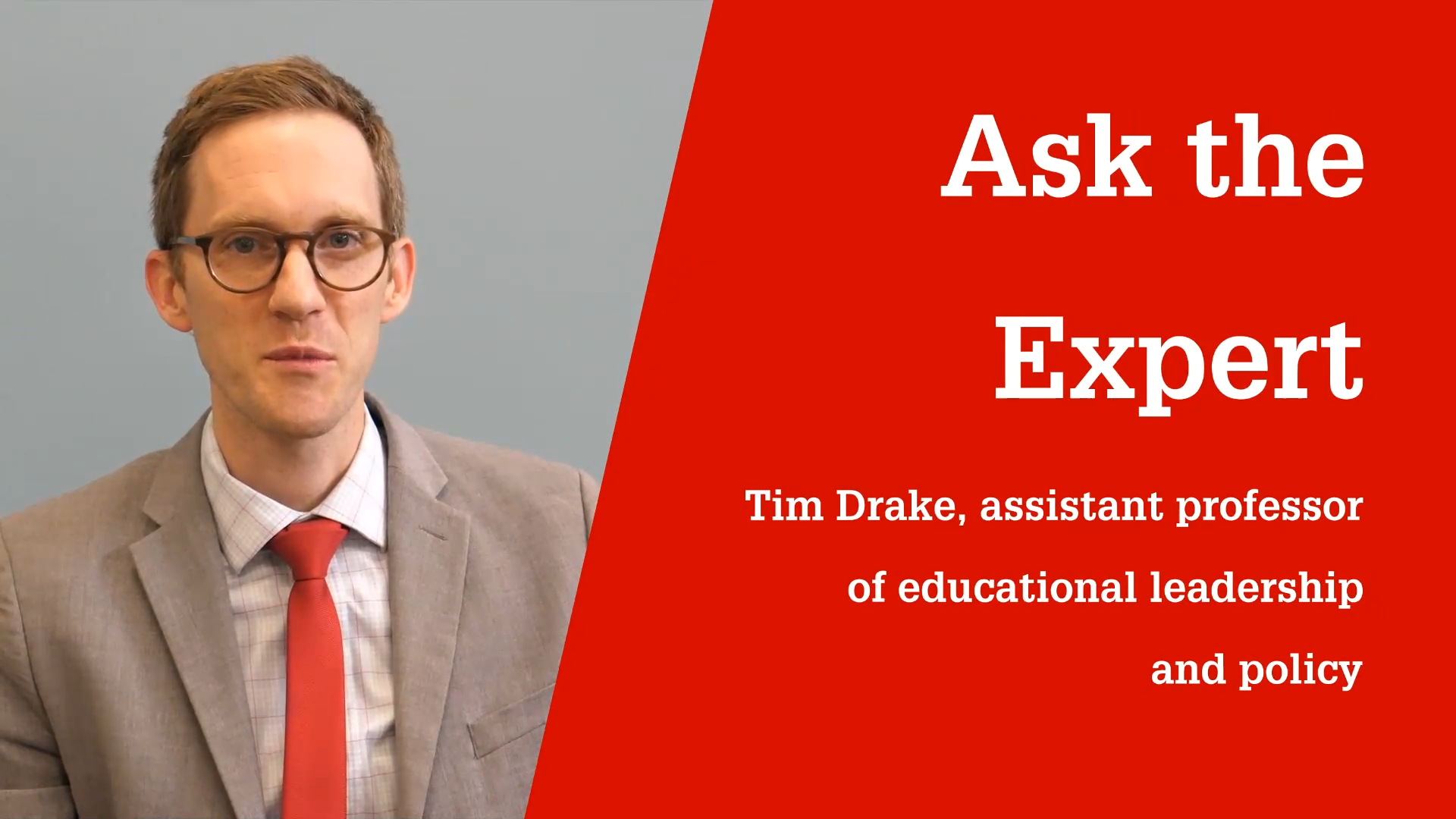 NC State College of Education Assistant Professor Timothy Drake