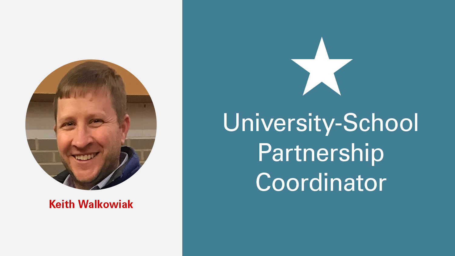 NC State College of Education University-School Partnership Coordinator Keith Walkowiak