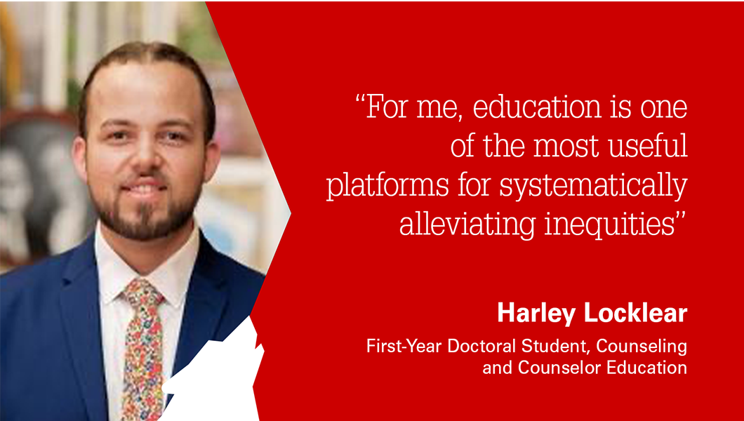 NC State College of Education doctoral student Harley Locklear