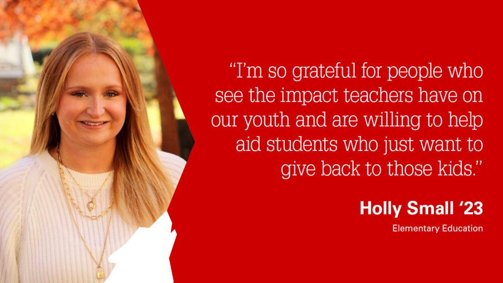 Scholarship Support Helps Holly Small ’23 Pursue Goal of Providing ...