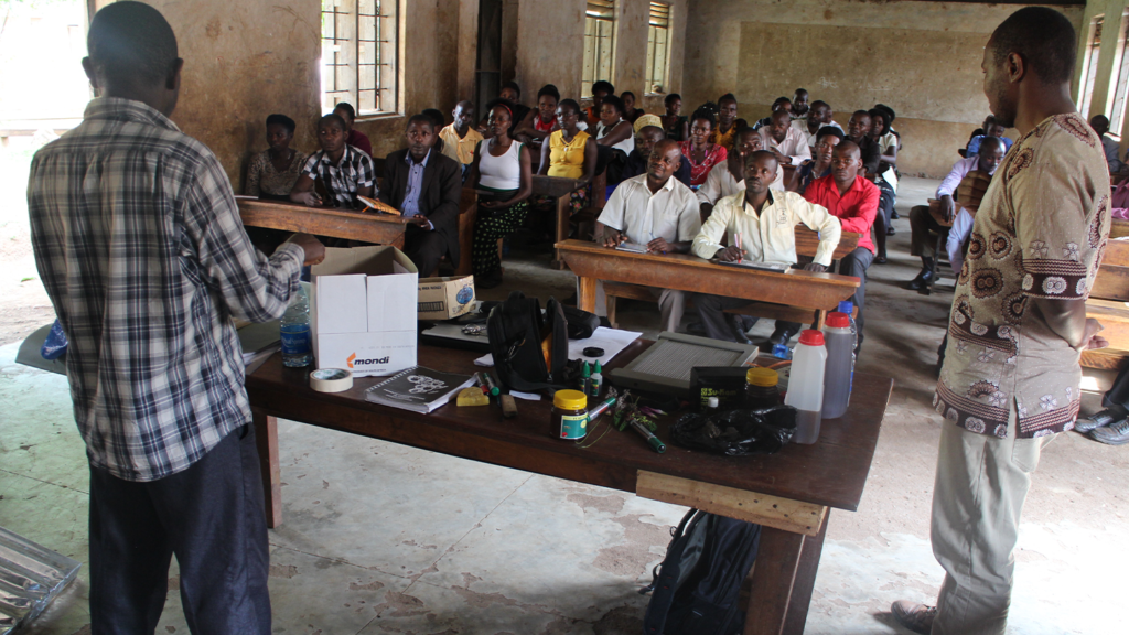 A classroom that was part of the UNITE program in Uganda