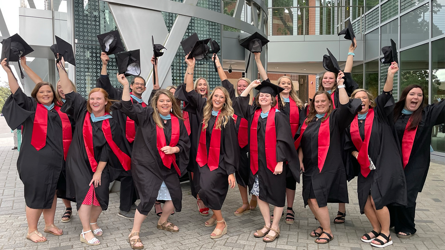 Eighteen Yadkin County Schools teachers earned their master's degree from the NC State College of Education through the Yadkin Wolfpack Literacy Partnership