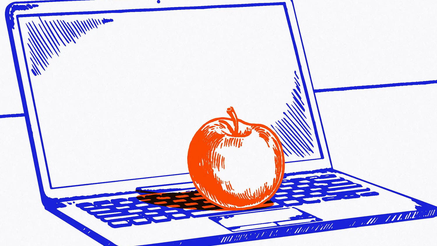 laptop with apple