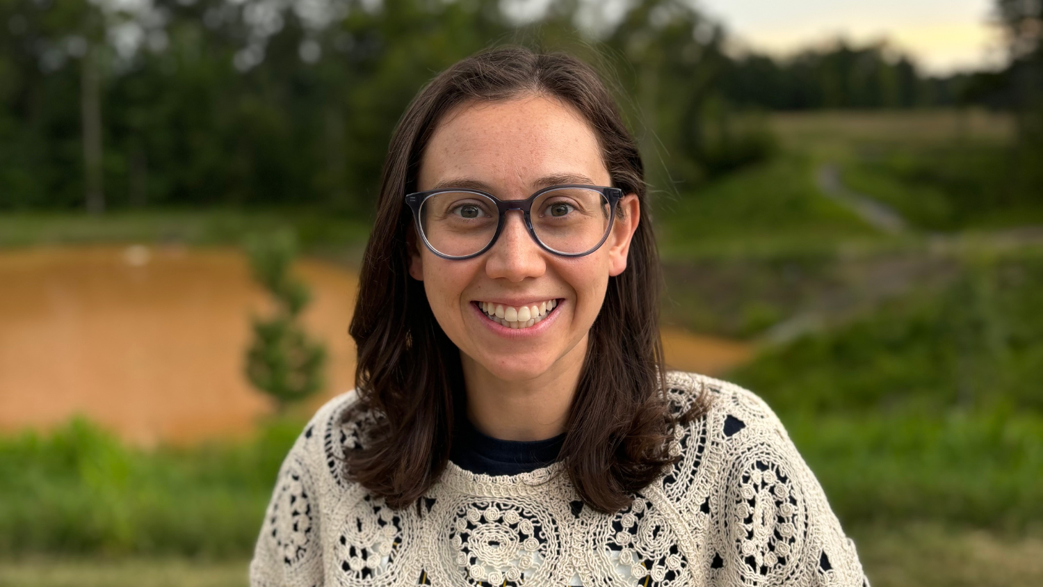 A photo of Lydia Provost, standing outside.