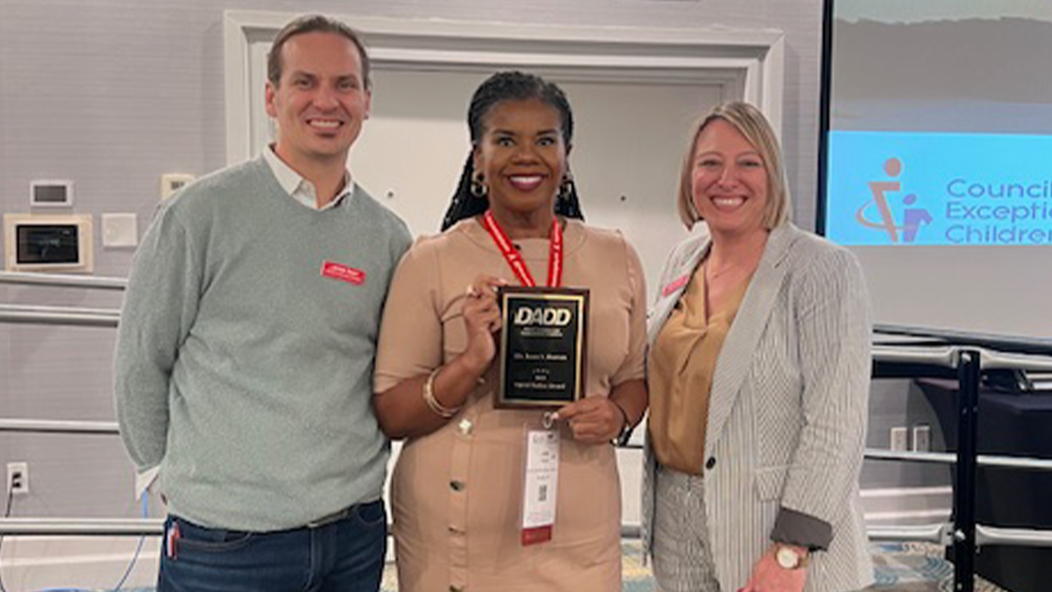 Associate Professor of Special Education Jamie Pearson won the Division of Autism and Developmental Disabilities Social Justice Award