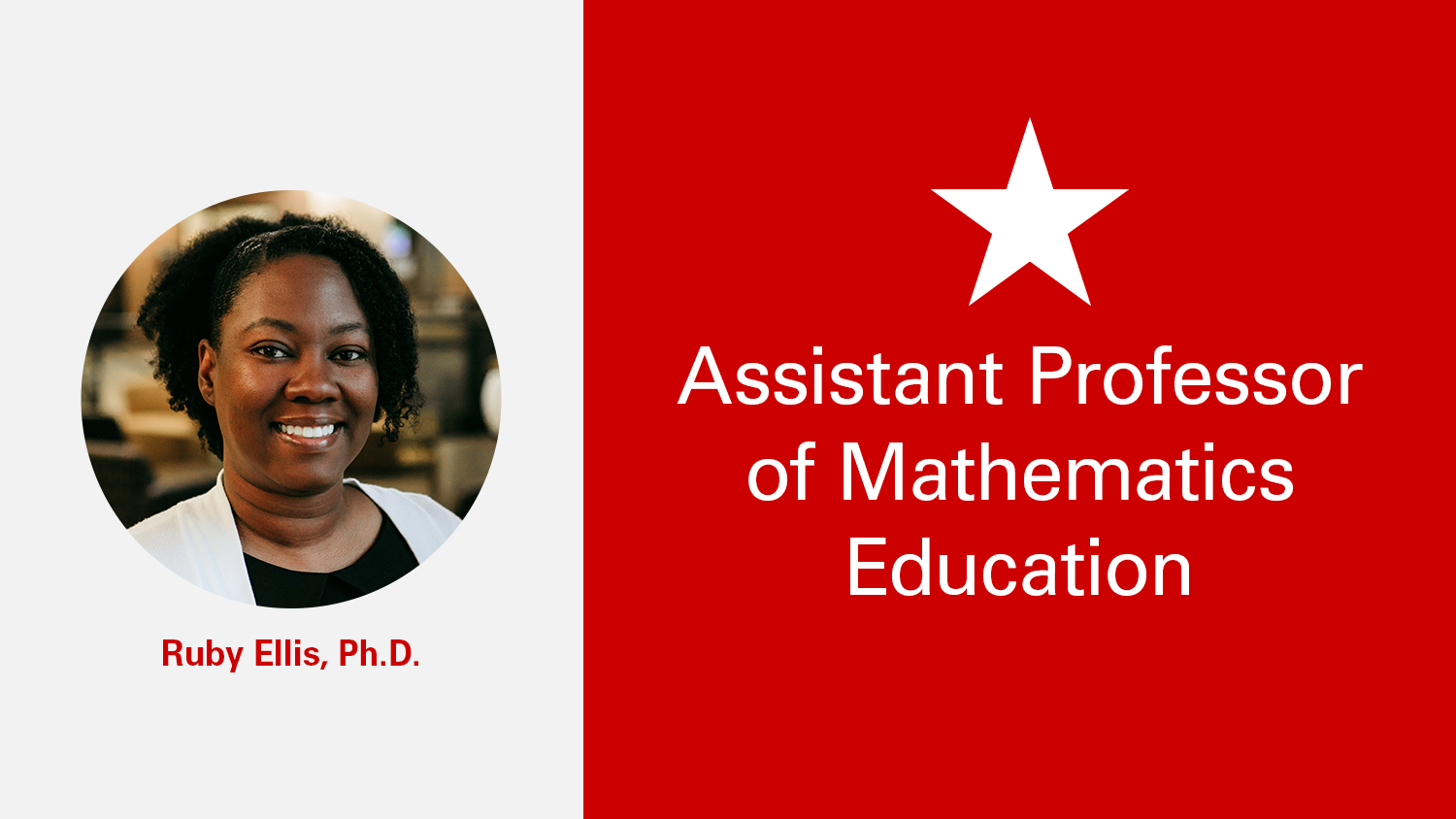 NC State College of Education Assistant Professor Ruby Ellis, Ph.D.