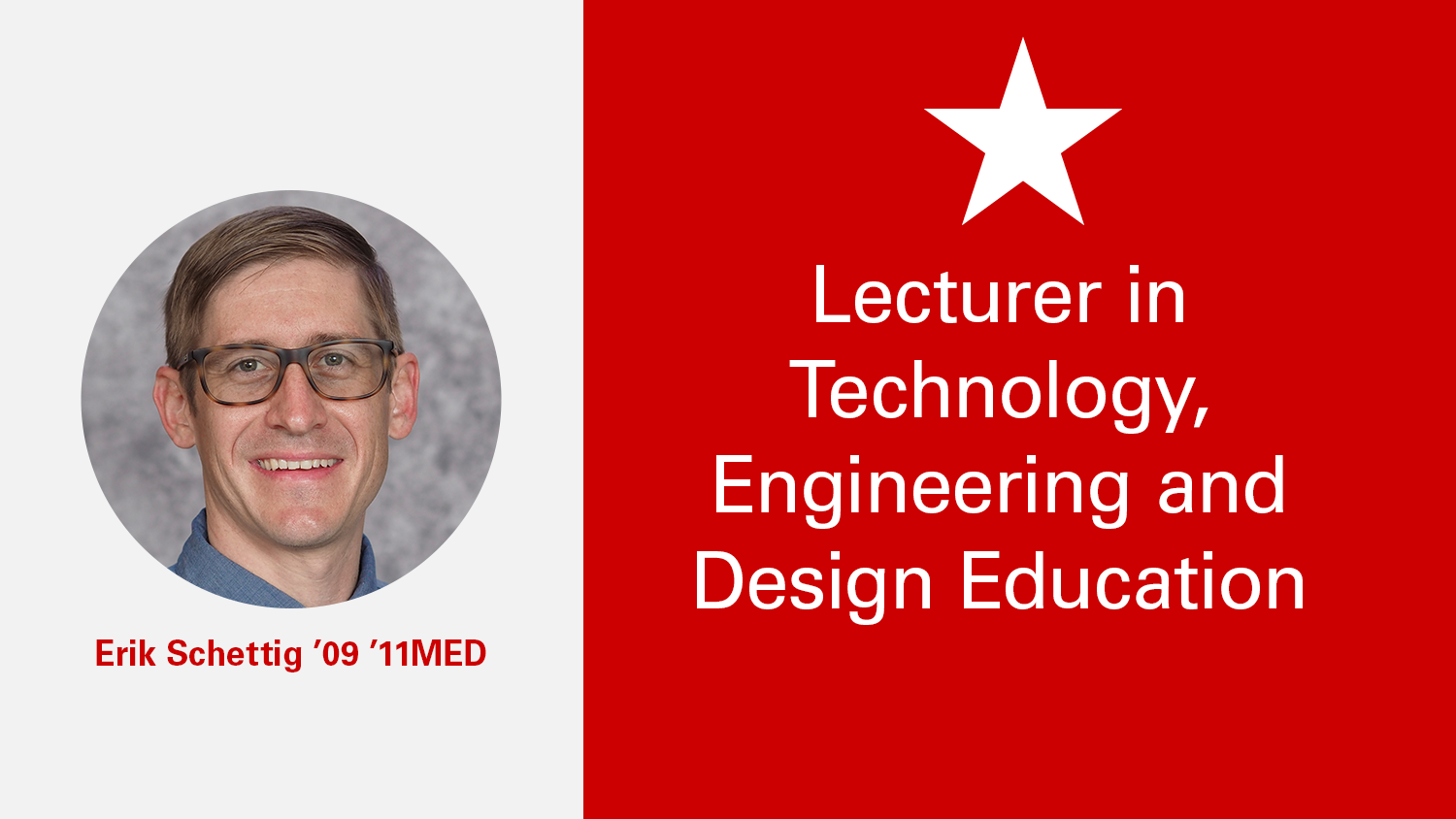 NC State College of Education Lecturer Erik Schettig
