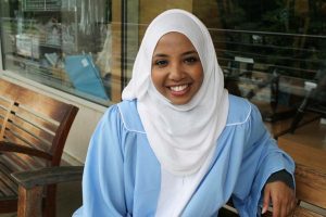 Photo of Zobaida at her undergraduate graduation.