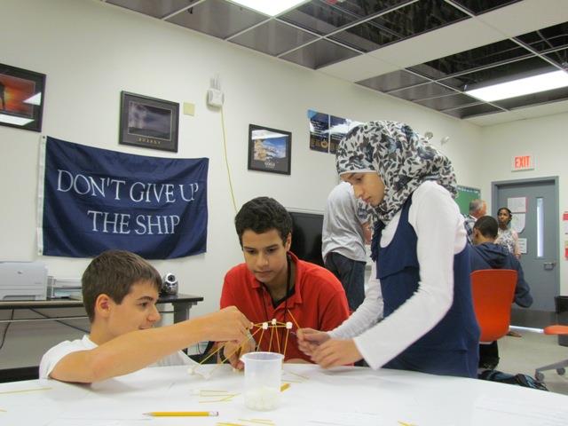 Wake STEM Early College High School students