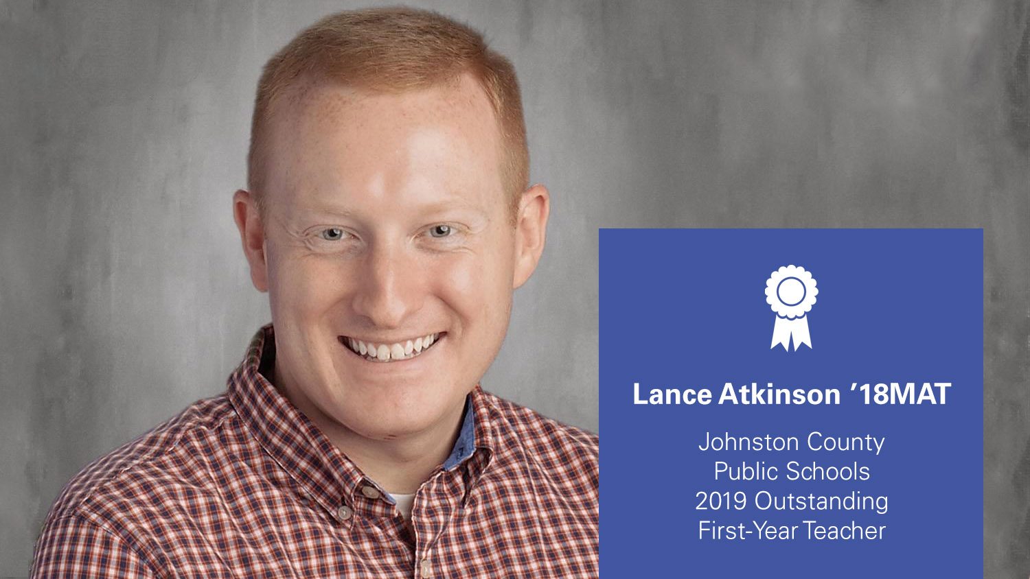 Lance Atkinson was recognized for his work in Johnston County schools