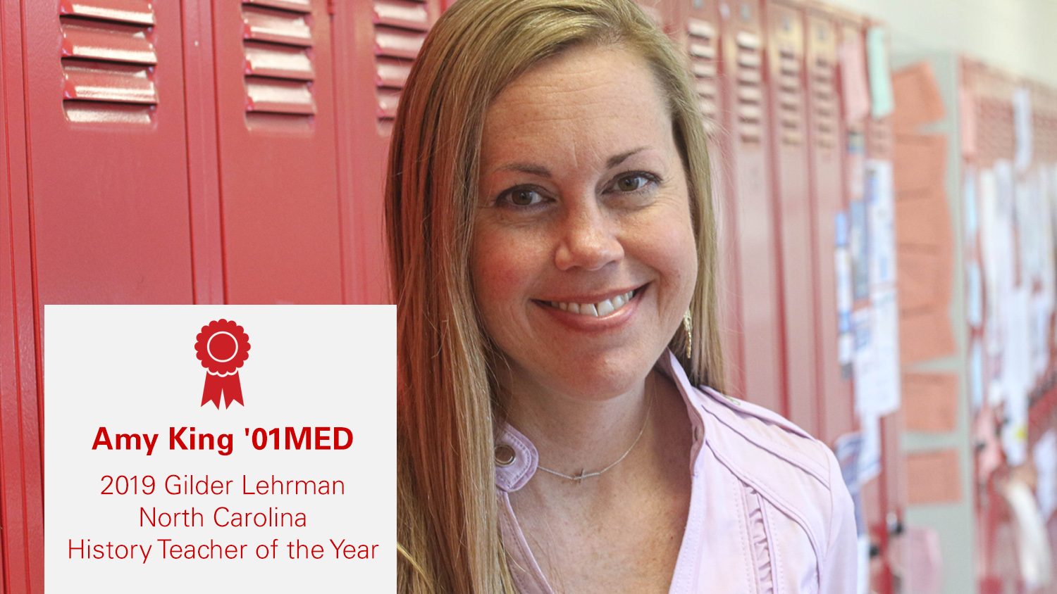 Amy King '01MED won N.C. History Teacher of the Year