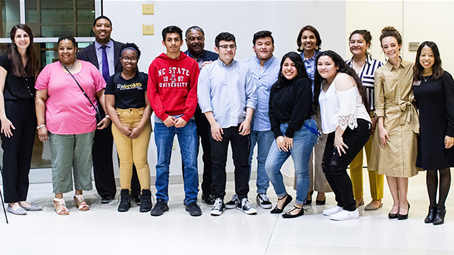 A group of students from the Nc State College of Education's Literacy and Community Initiative