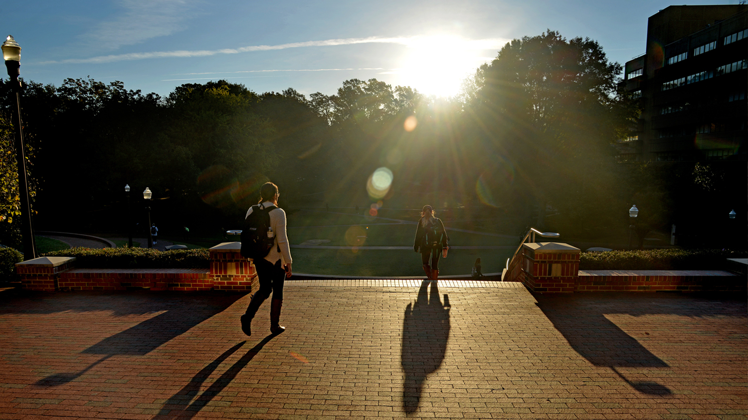 Students on campus