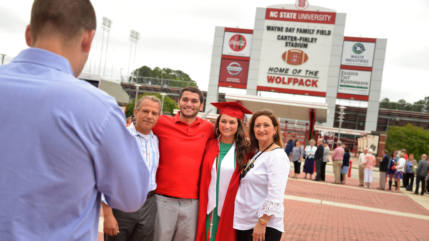 Family photo time after commencement.