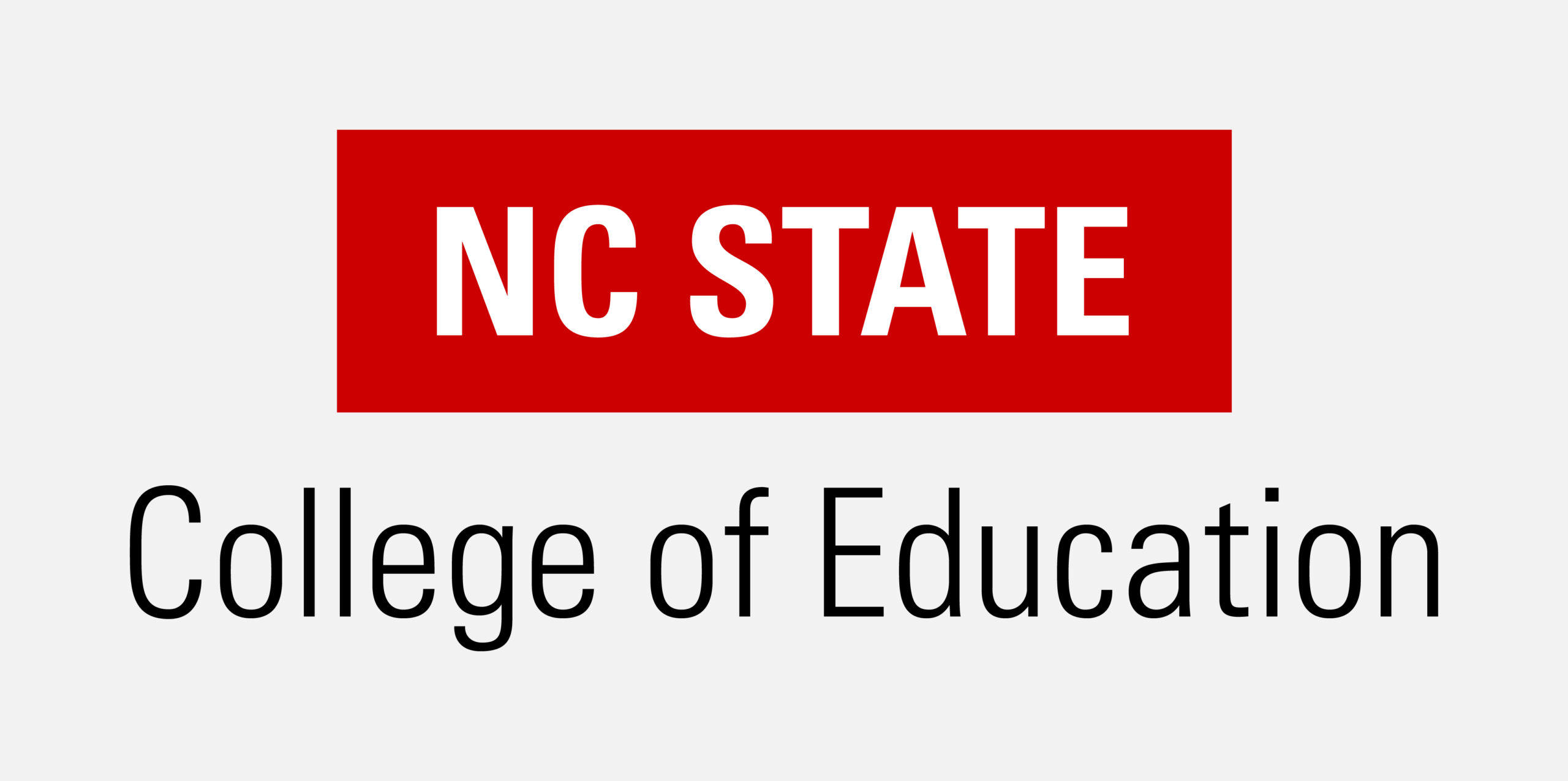 NC State College of Education wordmark on light gray background