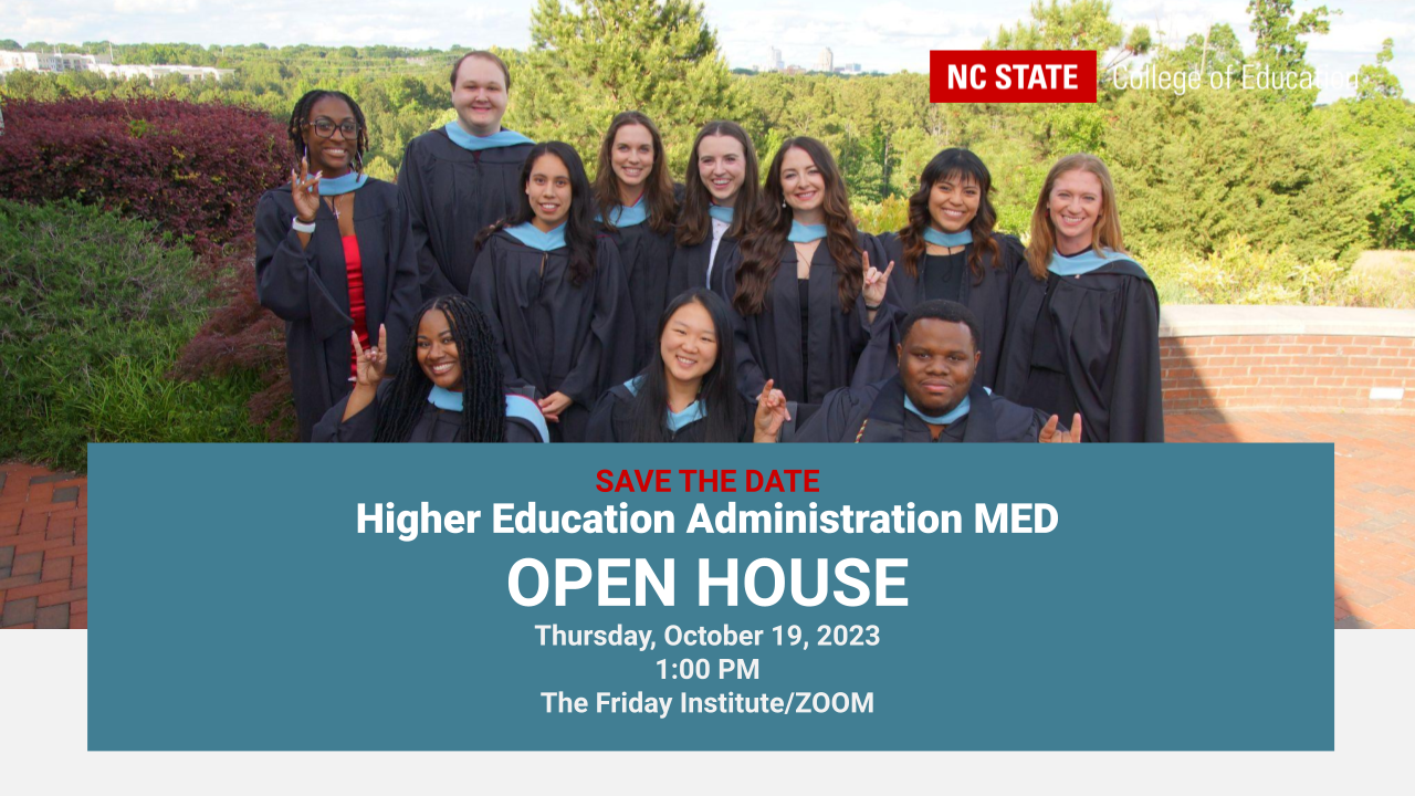Master's in higher ed open house