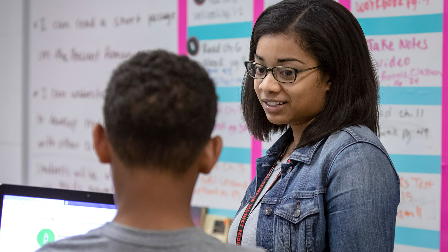 Student teacher at Centennial Campus Middle School
